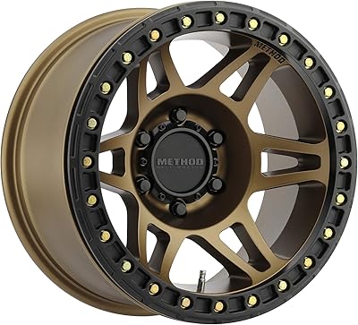 Méthode 106 beadlock méthode bronze roues de course 17x9" 5x5", 44mm offset 3.5"