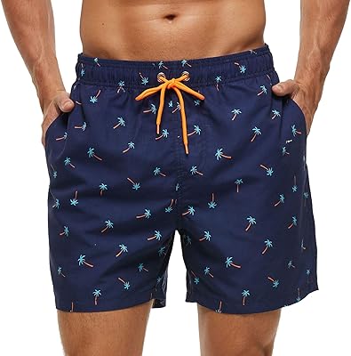 Short de bain à séchage rapide pour hommes avec doublure en maille amusante