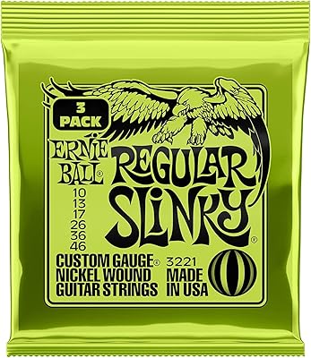 Jeu de cordes pour guitare électrique ernie ball nickelées regular slinky 10-46 (p03221) 3 pièces. Diaytar : Connectez-vous aux meilleures offres