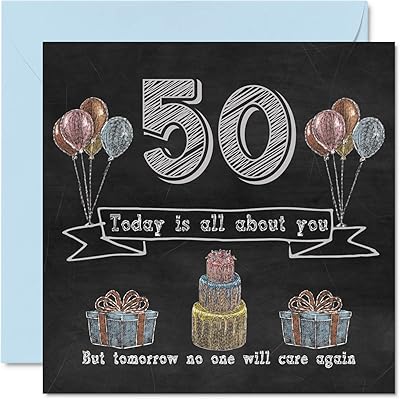Cartes de vœux amusantes pour 50e anniversaire pour hommes et femmes