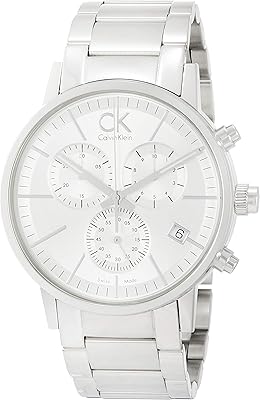 Montre à quartz calvin klein pour homme analogique chronographe bracelet en acier