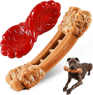 Paquet de 2 jouets à mâcher pour chiens à mâcher agressifs, jouets