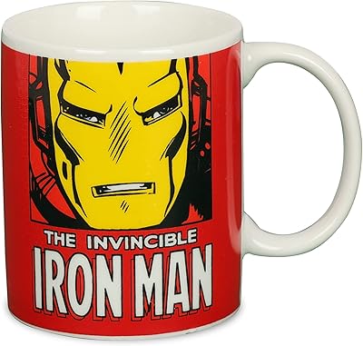 Tasse à café en céramique marvel iron man, 11 oz, multicolore