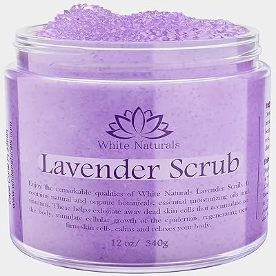 Gommage à la lavande white naturals gommage corporel doux pour une peau