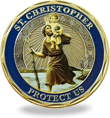 Pièce commémorative célébrant la fête des saints voyageurs d'occoquin. christophe vous protège