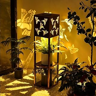 Lampes solaires de jardin extérieures imperméables à deux niveaux, lumières au sol