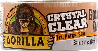 Ruban de réparation gorilla crystal clear, 1,9" x 18 mètres, transparent