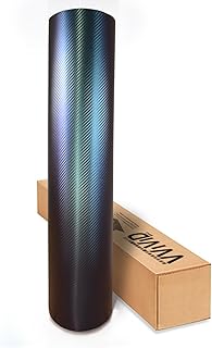 Rouleau de film vinyle en fibre de carbone v violet vif à bleu