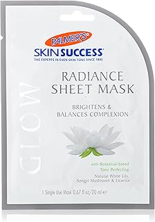 Le masque en tissu palmer's skin success glow radiance hydrate et équilibre la peau - aspect sain et équilibre, illumine et unifie le teint - sans parabènes, sulfates, colorants et huiles minérales, 20 ml. Des économies substantielles vous attendent sur Diaytar