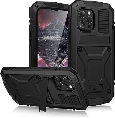 Coque de protection en métal pour iphone 13 pro max avec un protecteur