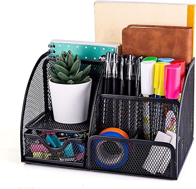 Organiseur de bureau decoritos - organiseur de bureau en maille aux couleurs vives pour crayons, stylos, petites fournitures de bureau et rangement d'accessoires de bureau - dortoir universitaire et école (noir). Commandez en toute confiance sur Diaytar, votre marketplace de confiance