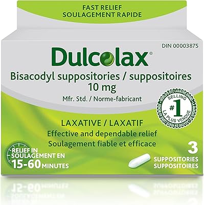 Suppositoires dulcolax, 4 pièces (paquet de 3)