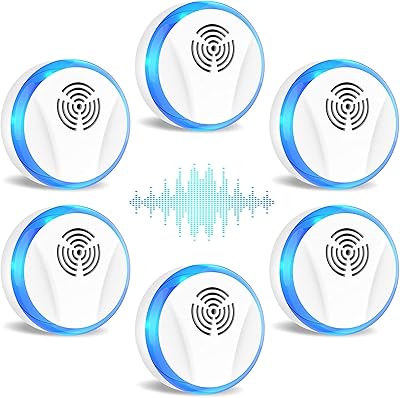Castowave lot de 6 répulsifs antiparasitaires à ultrasons, prise électronique, lutte antiparasitaire intérieure