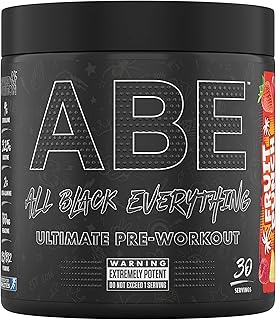 Applied nutrition api all black everything poudre énergétique pré-entraînement, performance physique avec complexe