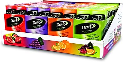 Kit d'échantillons de comprimés de glucose dixie 4 fraises et fruits oranges