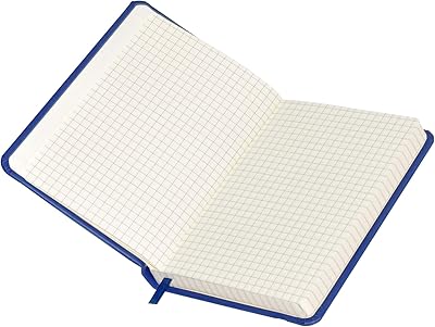 Cahier italien, a6, polyuréthane, format a6, 120 feuilles, 5 mm, blanc, fsnb5m1605