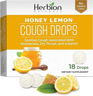 Gouttes contre la toux au citron et au miel herbion naturals, 18 pièces