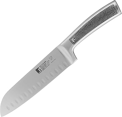 Couteau harley santoku, acier inoxydable, 17,5 cm, argent, bregner bg4230mm