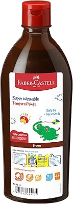 Peinture tempera fun faber castell 500 ml, marron, 144510