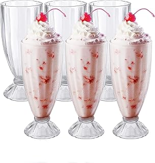 The white shop 6 pièces verre à milkshake avec verres à soda à