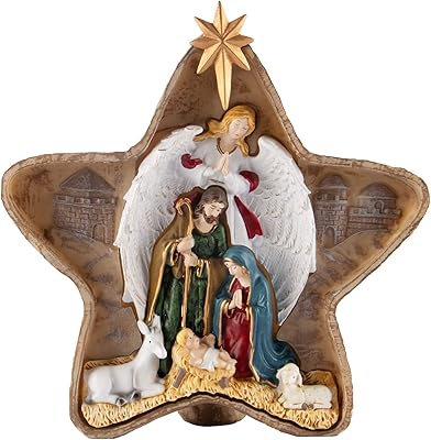 Crèches de noël de 7 pouces pour noël à l'intérieur, ensemble de figurines