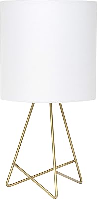 Lampe de table en tissu au design simple jusqu'au fil lt2066-gdw - paquet