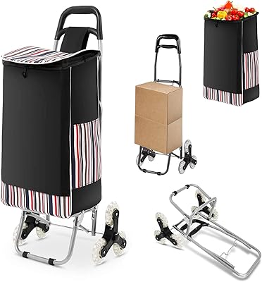 Chariot de courses pliable walkraz, chariot d'escalier d'une capacité de 150 lb