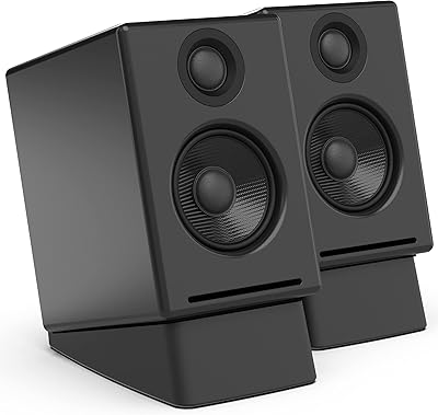 Support d'enceinte de bureau centré sur l'humain support pour petites enceintes d'angle