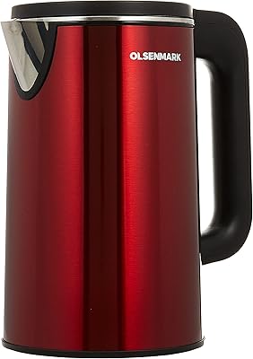 Bouilloire électrique olsenmark double paroi cool touch omk2483 18 l en acier