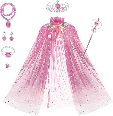 Ensemble de robe de princesse jafest 7 pièces, robe de princesse pour filles