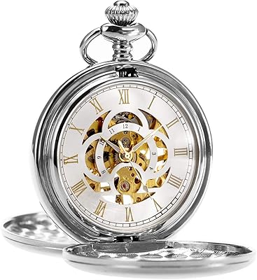 Montre de poche manchda pour hommes, classique, doux, fait à la main, steampunk