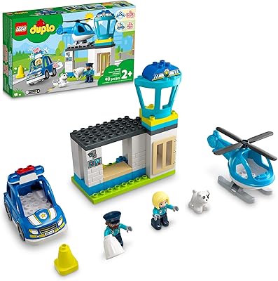 Lego duplo 10959 ensemble de construction police city et hélicoptère pour enfants d'âge