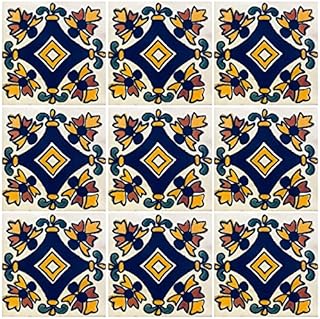 Carrelage en céramique talavera mexicain 4"x4", 9 pièces (pas d'autocollants) qualité d'exportation a1