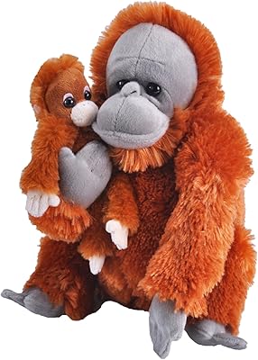 Poupée en peluche orang-outan maman et bébé wild republic, jouet en peluche, cadeaux pour enfants, animaux du zoo, 12 pouces. Diaytar : Votre allié pouvoir d'achat au quotidien