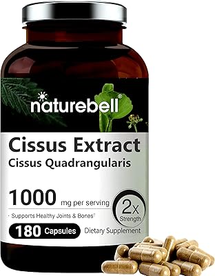 Nature bell cissus quadrangularis capsules 1000 mg par portion, 180 capsules, capsules