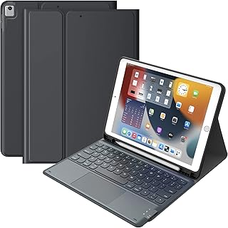 Clavier ipad 9e génération, clavier pour ipad 8e génération/7e génération 10,2 pouces, trackpad