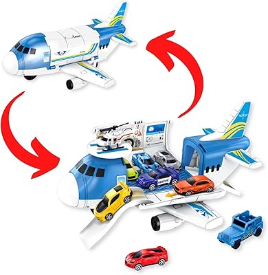 Coffret de jeu avion vito 2 en 1 avec toboggan, son, lumière