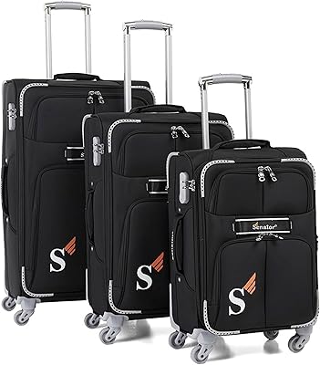 Ensemble de sacs de voyage senator softshell, ensemble de bagages légers en nylon