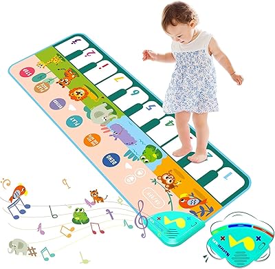 Tapis musical pyebe pour bébé 35 sons musicaux clavier musical tapis de jeu