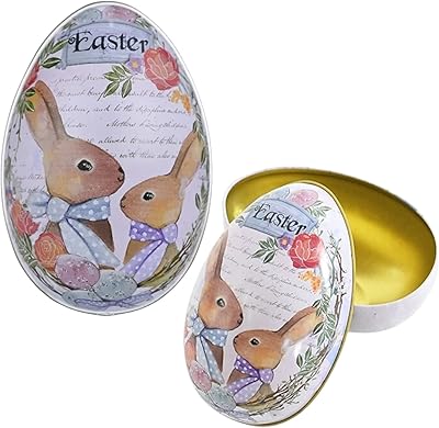 Boîte à bonbons aux œufs de pâques en métal remplir highland