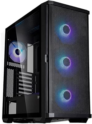 Boîtier d'ordinateur de jeu zalman z10 plus atx mi-tour avec panneau avant, filtre