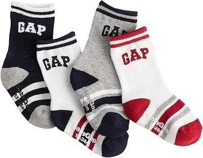 Chaussettes serrées à col rond pour petits garçons, 4 pièces