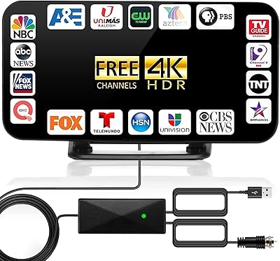 Antenne de télévision numérique hd intérieure - longue portée de 350 milles