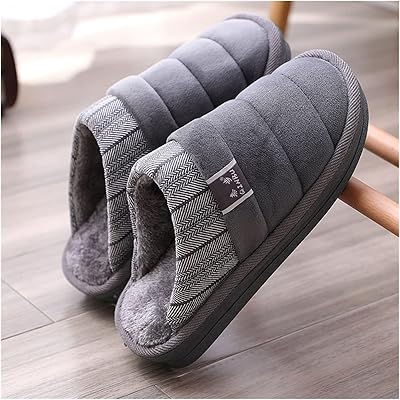 Pantoufles en coton pour hommes pantoufles d'hiver pour la maison antidérapantes chaudes