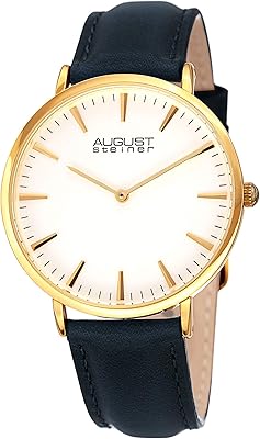 Montre à quartz pour femme august steiner, affichage analogique et bracelet en cuir