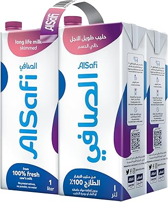 Lait écrémé longue conservation al safi, 4 x 1 litre