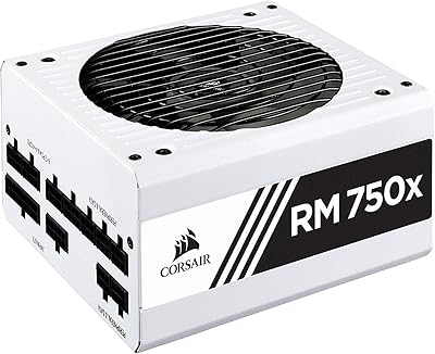 Alimentation atx entièrement modulaire corsair 750 w rm750x cp-9020187-uk - blanc
