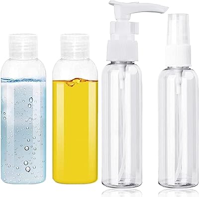 Bouteilles de voyage vides en plastique transparent sonada avec bouchon à