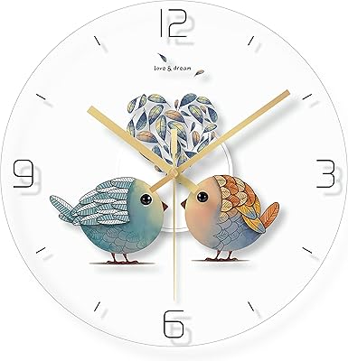 Horloge murale décorative en verre à impression uv parfaite pour la chambre