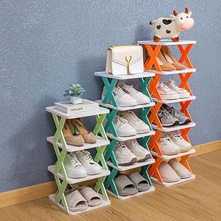 Étagère à chaussures en plastique amovible et empilable platto, organisateur de chaussures pliable